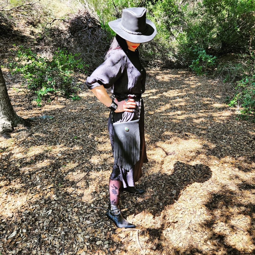 Leather Fringe Crossbody Bag